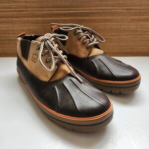 Sperry Rain Boot Top Sider Drake Mens 8M Waterproof Chukka Brown and Tan Clean